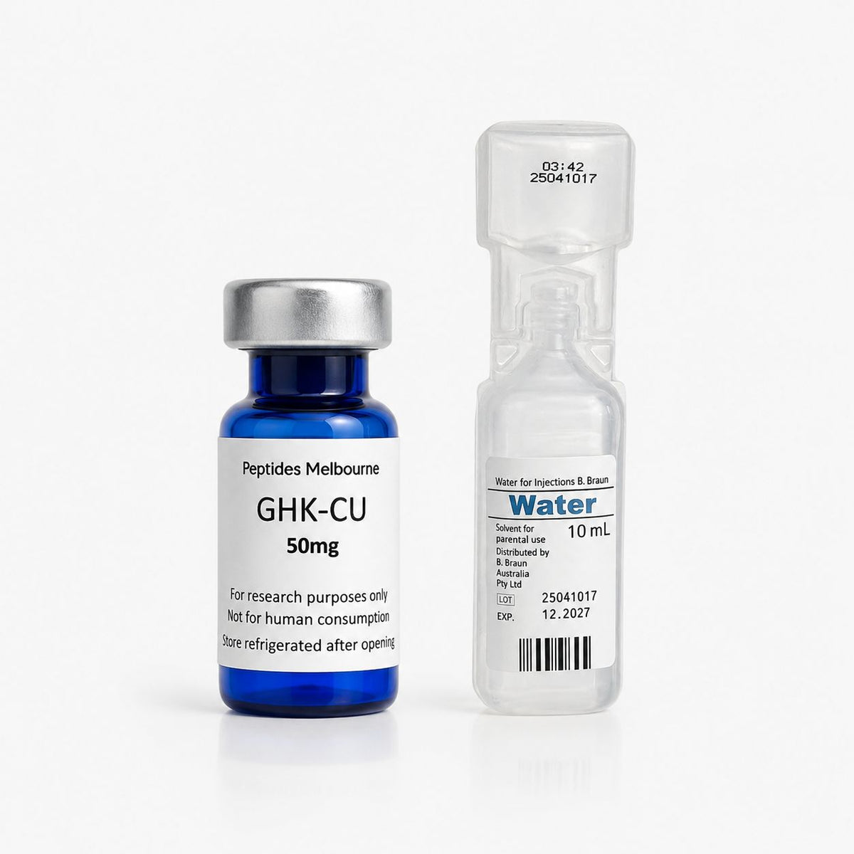 GHK-CU 50mg and Sterile Injection water 10ml COMBO